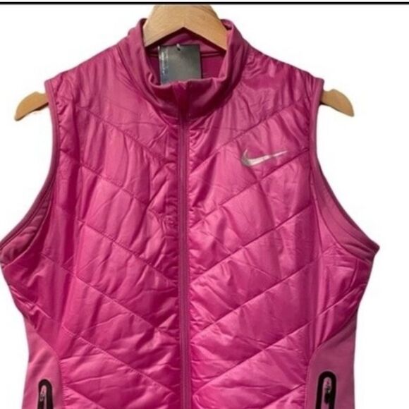Nike Stay Warm Quilted Performance Mixed Media Golf Vest Pink Size Large - Picture 4 of 10
